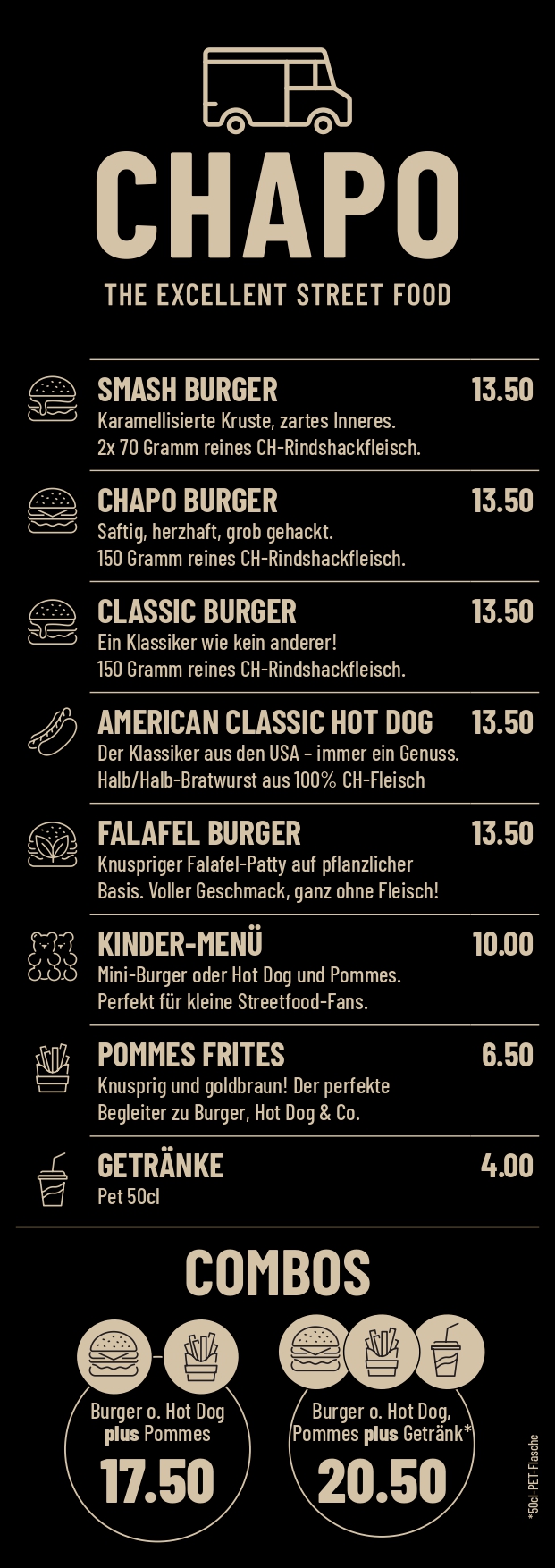Speisekarte von Chapo Street Food